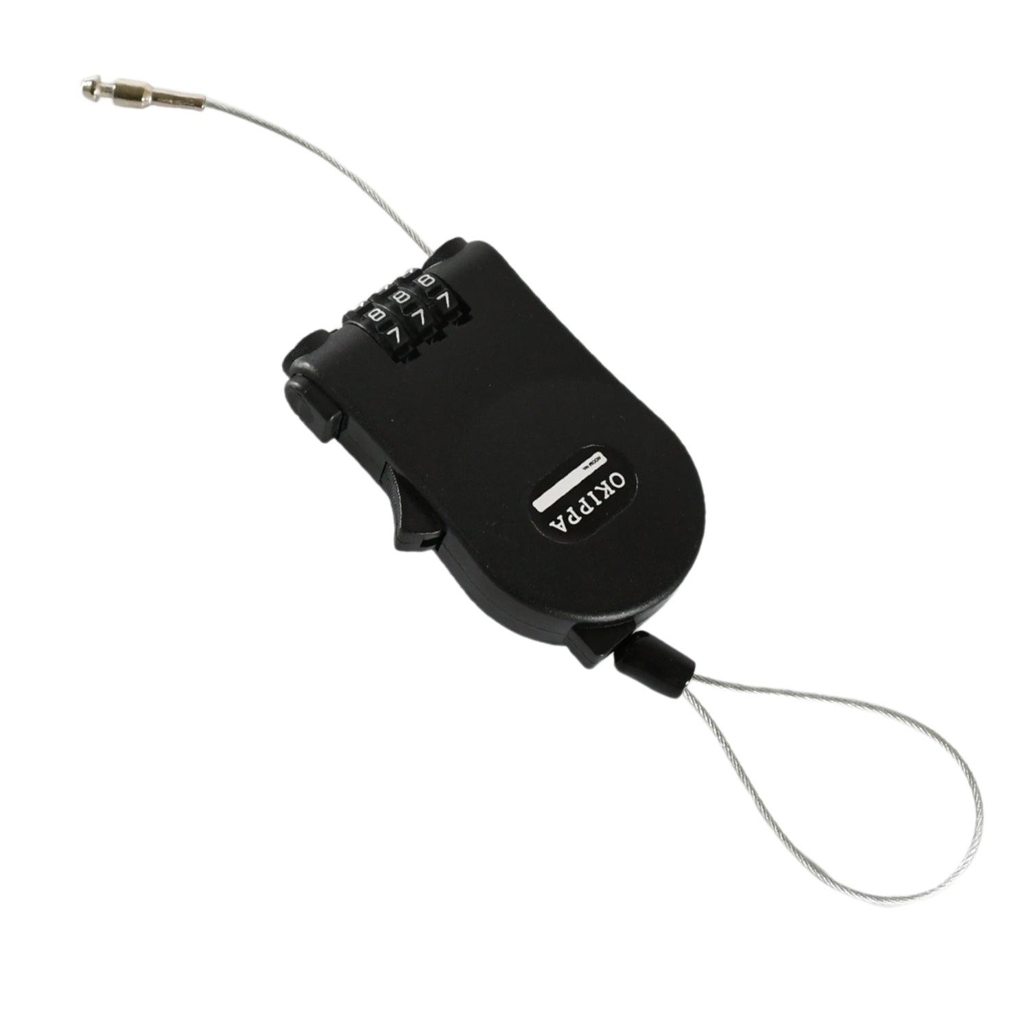 17506 Multifunctional cable lock with number code for travel, sports Etc. Retractable Wire Lock,Wire Black Shell Combination Password. 17506 Multifunctional cable lock with number code for travel, sports Etc. Retractable Wire Lock,Wire Black Shell Combination Password.